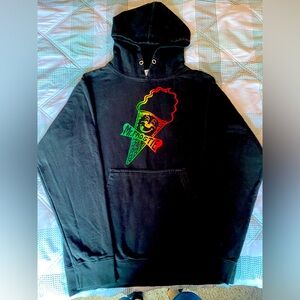 Mr. Frosty Black Hoodie size Large